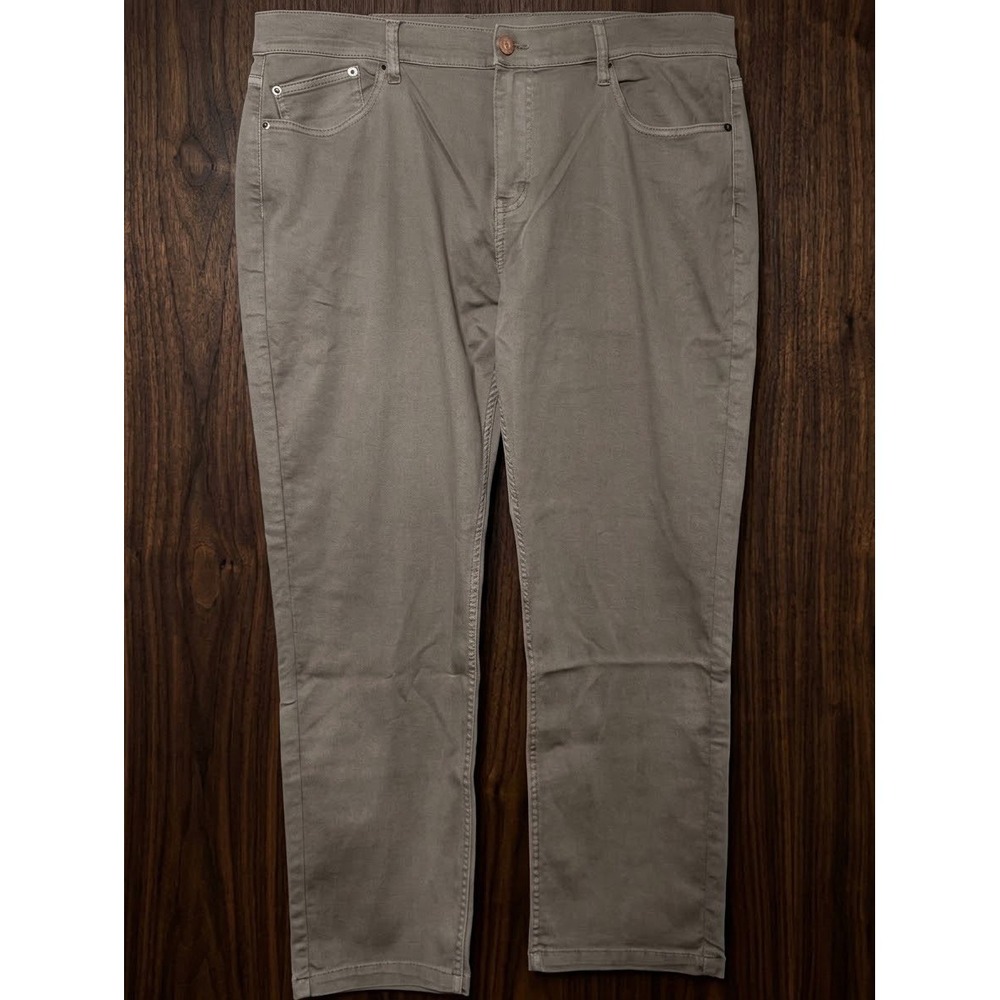 Mugsy Bucks Casual Men 40x30 Khaki Tan Stretch Five Pocket Pants FLX8NCBR